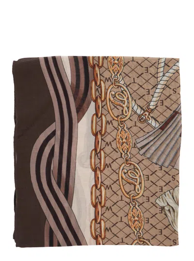 Twinset Modal Tech Scarf In Brown