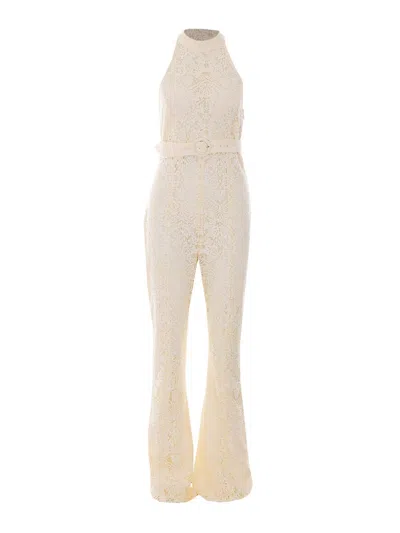 Twinset Adreperla Light Beige Jumpsuit In White