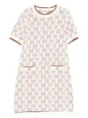 Twinset Monogram-pattern Knitted Dress In White
