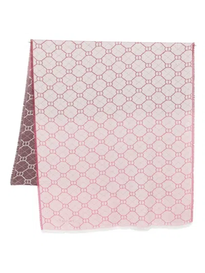 Twinset Monogram-patterned Scarf In Pink