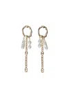 Twinset Mother Of Pearl Earrings In Gold