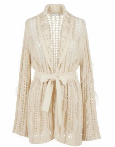 Twinset Twin-set Mother Of Pearl Wool Sweater In Brown