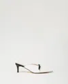 Twinset Faux Patent Leather Mules In Multi