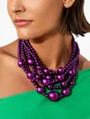 Twinset Multi-strand Pearl Necklace In Purple