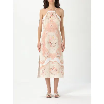 TWINSET MULTICOLOR LINEN DRESS