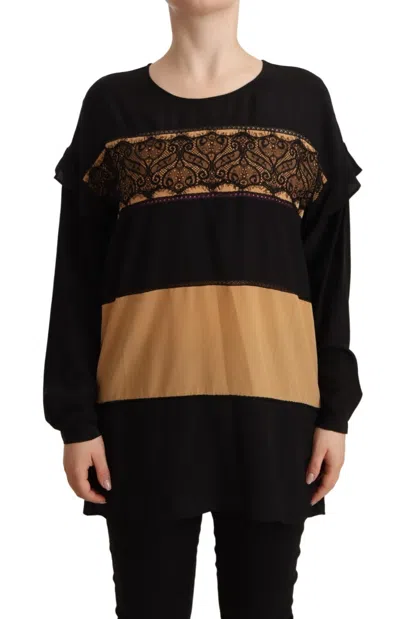 Pre-owned Twinset Multicolor Long Sleeves Round Neck Pullover Women's Sweater ()
