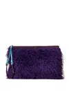 Twinset Myfo Faux-fur Clutch Bag In Purple