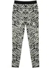 Twinset Myfo Jacquard Knit Leggings In Black