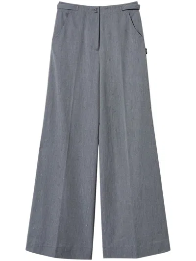 Twinset Myfo Palazzo Trousers In Blue