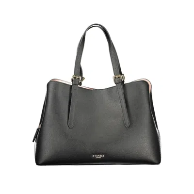 Twinset Nero Polyurethane Women Women's Tote In Black