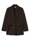 Twinset Notched-lapel Pocket-detail Blazer In Brown