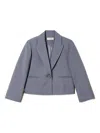 Twinset Notched Single-button Jacket In Gray