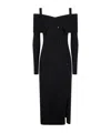 Twinset Twin-set Black Dress With Front Button Fastening
