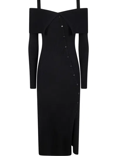 Twinset Off-shoulder Dress In Black