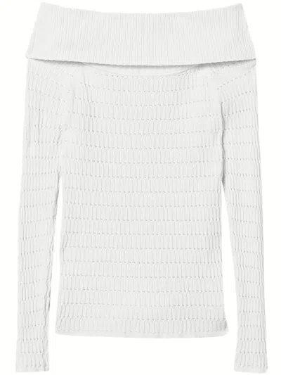 Twinset Off-shoulder Sweater In White