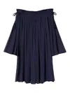 Twinset Off-shoulder Tassel Mini Dress In Blue