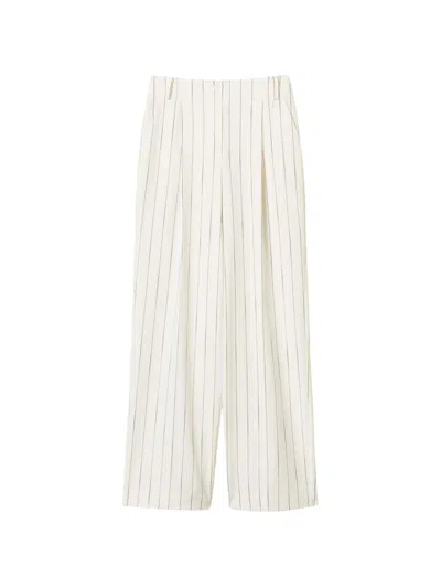 Twinset Off-white Pinstripe Palazzo Wide-leg Pants