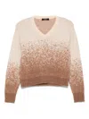 Twinset Twin-set Ombre Effect V-neck Sweater In Multi