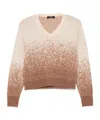 Twinset Twin-set Ombre Effect V-neck Sweater In Multi