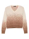 Twinset Twin-set Ombre Effect V-neck Sweater In Multi