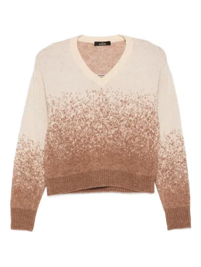Twinset Ombre Speckled Sweater In Neutral