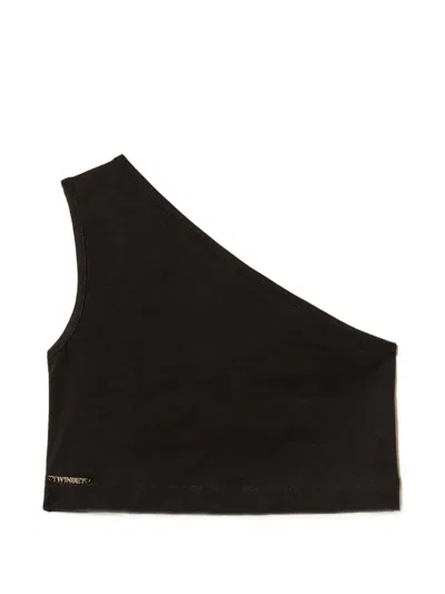 Twinset One-shoulder Logo-detail Top