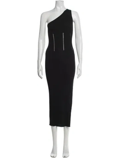 Pre-owned Twinset One-shoulder Midi Length Dress W/ Tags In Blue