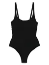 Twinset Open-back Swimsuit In Black