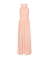 Twinset Open-back Wide-leg Jumpsuit In Peach Pink