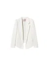 Twinset Open-front Blazer In White