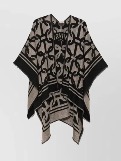 TWINSET OPEN FRONT JACKET FRINGED EDGES
