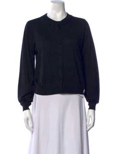Pre-owned Twinset Open Front Sweater W/ Tags In Black