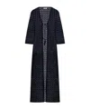 Twinset Open Knit Beach Dress In Black