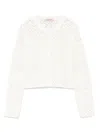 Twinset Open-knit Cardigan In White