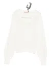 Twinset Angora Blend Sweater With Lace In White