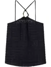Twinset Open-back Swimsuit In Blue