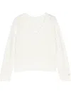 Twinset Open Knit Top In Weiss