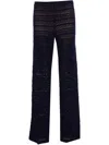 Twinset Open-knit Trousers In Blue