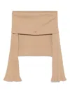 Twinset Open-shoulder Sweater In Neutrals