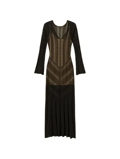 Twinset Knitted Dress In Black