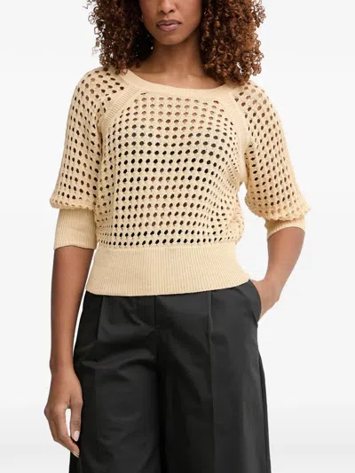 Twinset Open-knit Raglan-sleeve Sweater In Multi