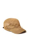 Twinset Openwork Heart-plaque Hat In Orange