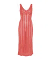 Twinset Openwork Knit Dress In Multi