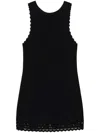 Twinset Openwork Knit Top In Black