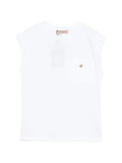 Twinset Optical White Relaxed Fit T-shirt