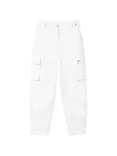 Twinset Oraganic Cotton Cargo Trousers In White