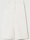 Twinset Organic Cotton Midi Skirt In Neutrals