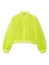 Twinset Organza Bomber Jacket In Yellow