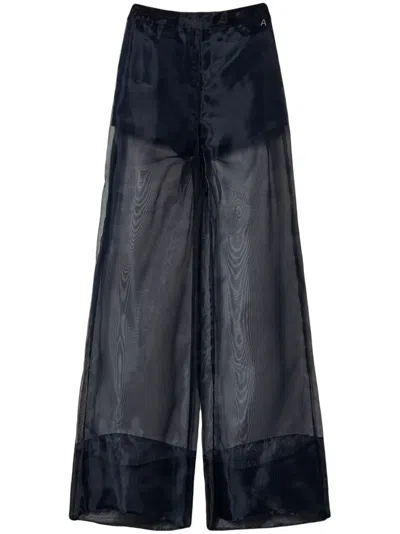 Twinset Organza Trousers In Blue