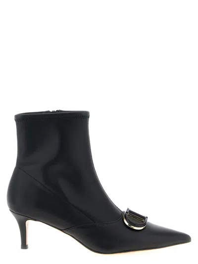 Twinset Oval T Ankle Boots In Black